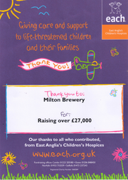 Receipt from Milton Children's Hospice in 2017